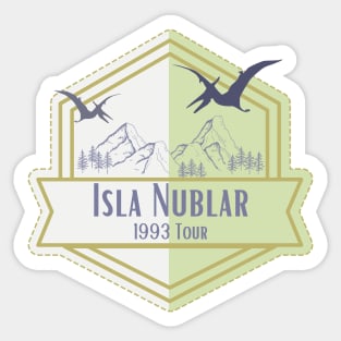 Jurassic Park Isla Nublar 1993 Tour Sticker